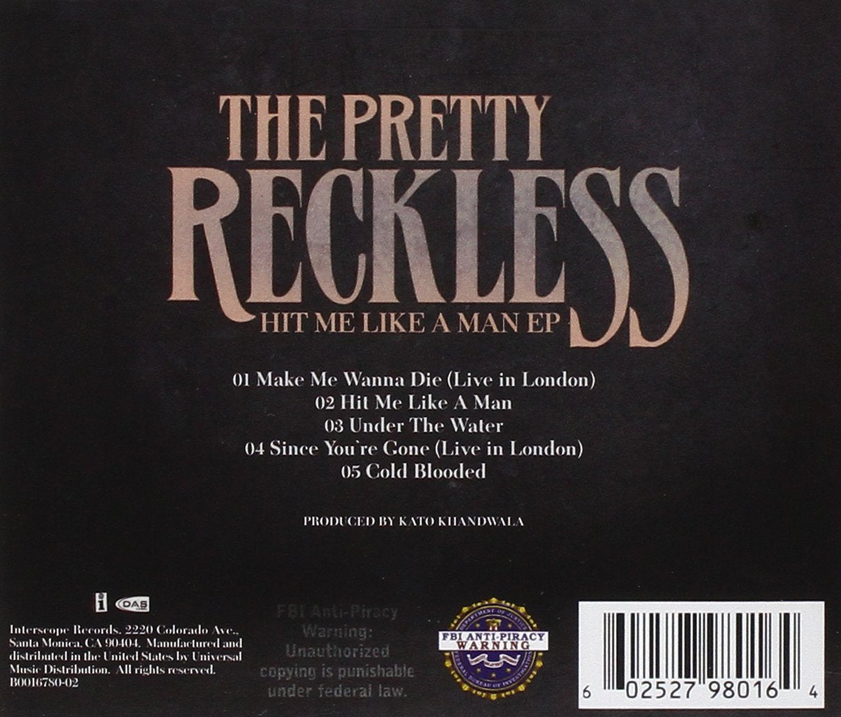 Hit Me Like A Man . The Pretty Reckless . Vinyl