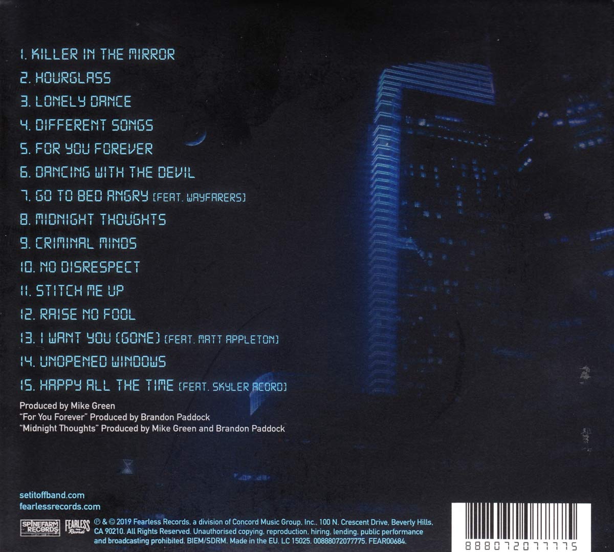 Midnight . Set It Off . CD