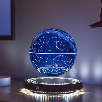 Levitating Lamp Magnetic Levitation Globe LED Earth Floating Rotating Globe Bedside Novelty Christmas Gifts Galactic Starry Sky