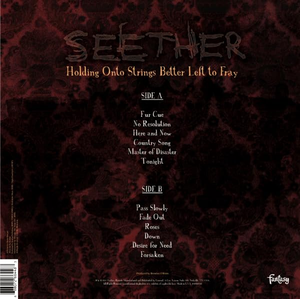 Holding Onto Strings Better Left To Fray . Seether . Vinyl