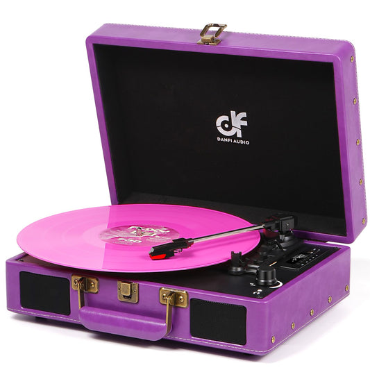 Danfi Suitcase Record Player with Built-in Speakers