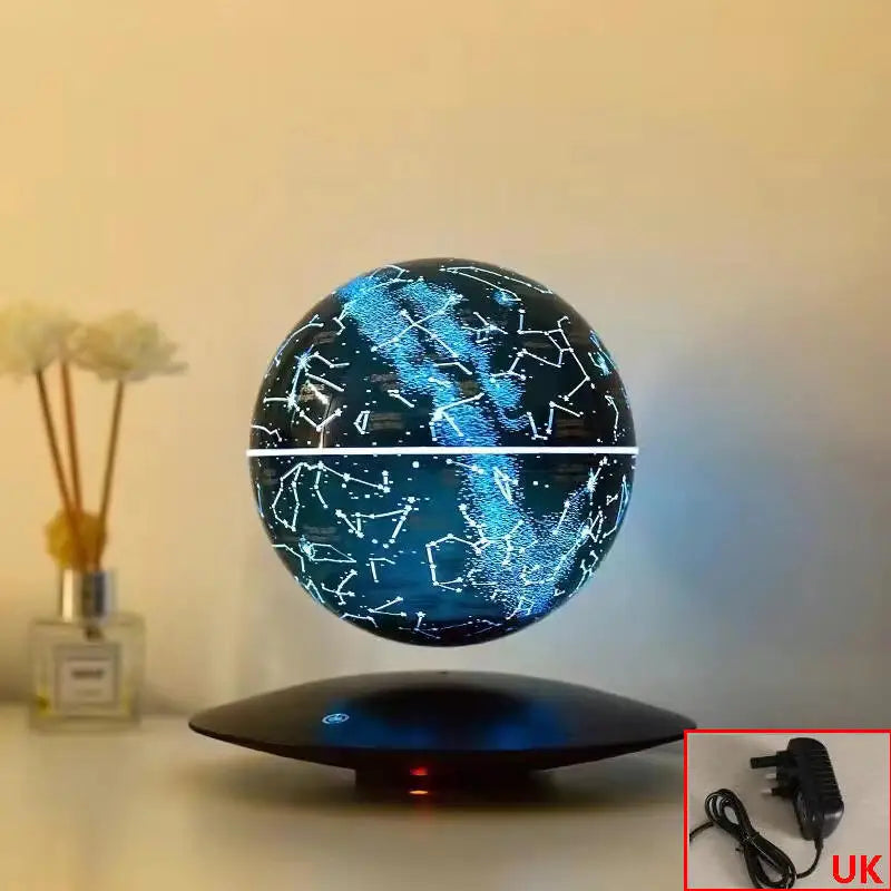 Levitating Lamp Magnetic Levitation Globe LED Earth Floating Rotating Globe Bedside Novelty Christmas Gifts Galactic Starry Sky