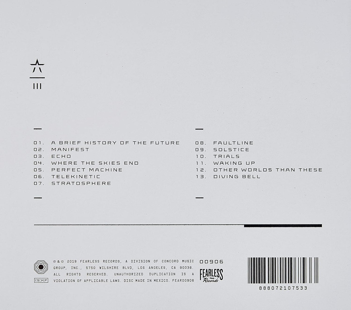 DIVISIONS . STARSET . CD