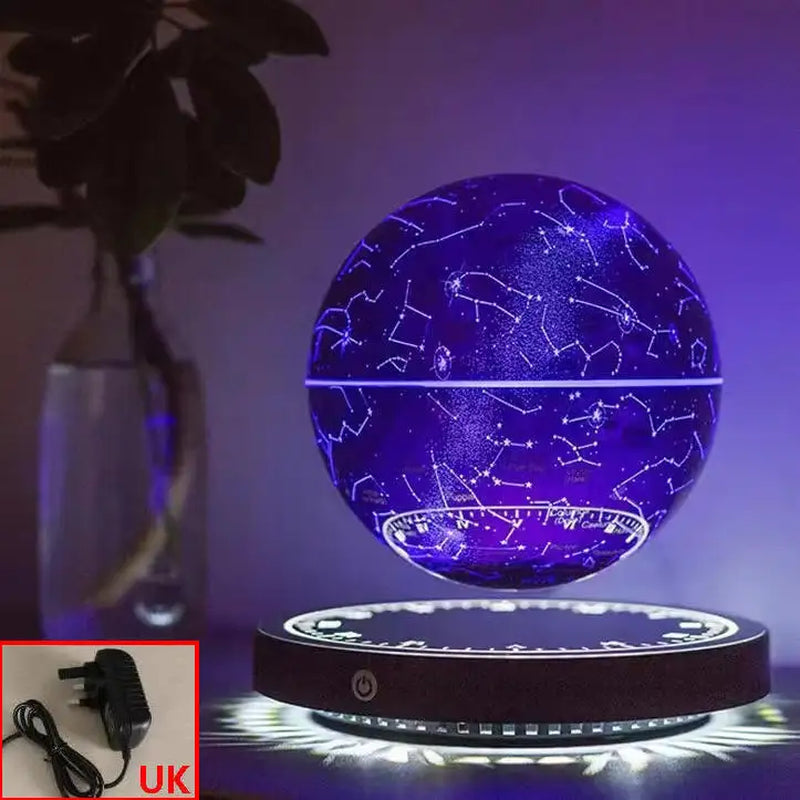 Levitating Lamp Magnetic Levitation Globe LED Earth Floating Rotating Globe Bedside Novelty Christmas Gifts Galactic Starry Sky